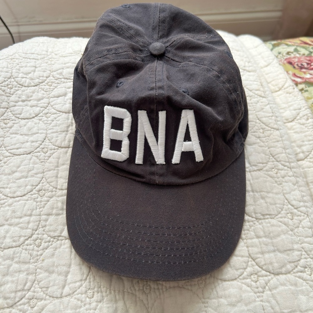 Black Baseball Cap with White BNA Embroidery